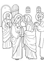 Printable saint mary magdalen coloring sheet. Virgin Marie Visit To Elizabeth Coloring Pages Coloring Pages