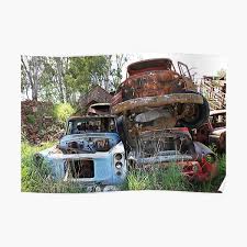 A guest in the yard opens with sanford and son ready to ship an old bathtub to the dumpster, only to find a white occupant snoring inside. Salvage Yard Wall Art Redbubble