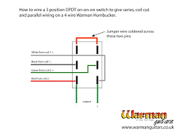 Basic guitar wiring diagram with 2 humbuckers 3 way toggle switch one volume and one tone control. 3 Tones From A 4 Wire Humbucker Warman Guitars