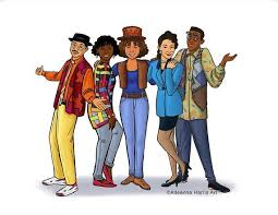 A Different World Cast Art Print 90s Tv Illustration Etsy Black Cartoon Characters Black Art Pictures Black Cartoon