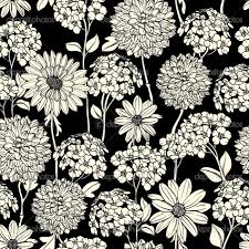 Black And White Flower Background Vector How I Made On My Way Painting Hand Drawn Flowers Flower Drawing Black And White Illustration