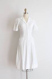 Vintage 1930s Nurse Dress 30s White Nurse Uniform Nursing Dress Dresses Doctor Dress