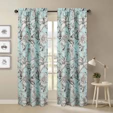 Free delivery and returns on ebay plus items for plus members. Set 2 Blue Gray Grey White Large Floral Curtains Panels Drapes 84 In L Darkening
