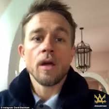 David Beckham posts video ahead of King Arthur release