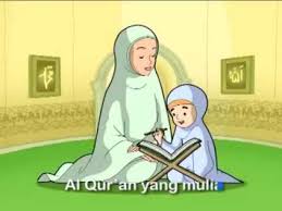 Hd videos clips of mengaji alquran. Detail Gambar Kartun Anak Bunda Ajari Aku Belajar Al Quran Lagu Anak Episo