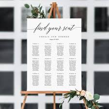 on sale 7 sizes wedding seating chart template editable wedding table seating chart sign instant download modern find your seat msc