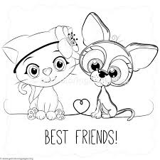 Free Instant Downloads Best Friends Cat And Dog Coloring Pages Coloring Precious Moments Coloring Pages Cat Coloring Page Printable Valentines Coloring Pages