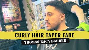 Curly Hair Taper Fade By Thomas Baca Barber