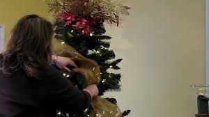Deco mesh is a material similar to lace, and when used to make trees, they are fluffy and really pretty when complete. Add Deco Mesh To Christmas Tree Part 2 Youtube