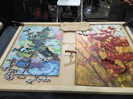 While fingering the carved wooden puzzle parts you will see the corals and waves, a. Check Out These Wooden Puzzles They Have Whimsy Shapes That Are Thematically Related To The Image Found At A Market In Calgary Jigsawpuzzles