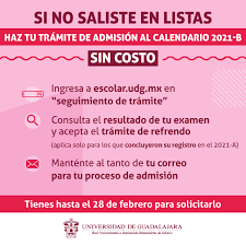 Check spelling or type a new query. Udg Oficial Twitterren Atencion Aspiranteudeg Si No Saliste En Listas Del Calendario 2021 A Esta Es La Ultima Semana Que Tienes Para Refrendar Tu Tramite De Admision Sin Ningun Costo Para El Calendario 2021 B