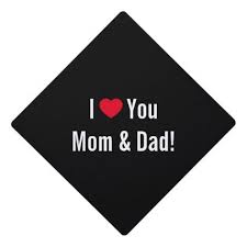 I Love You Mom Dad School College Graduate Tassel Graduation Cap Topper Zazzle Com Love You Mom Love U Mom Quotes Mom And Dad Quotes