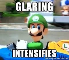 Glaring intensifies - Luigi Death Stare | Meme Generator