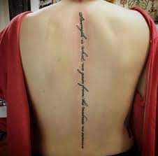 Even angels fall quote tattoo. Spine Tattoo Quote Tattoo Simple And Cute Done By Tommy Check Him Out Tommymarsters On Instagram And Fac Spine Tattoo Quotes Tattoo Quotes Cute Tattoos Quotes