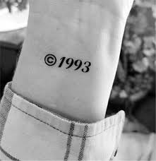 Symbolic Birth Year Tattoo Designs Custom Year Tattoos Birthday Tattoos Temporary Tattoo Etsy Birthday Tattoo Minimalist Tattoo Word Tattoos