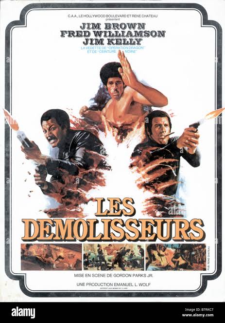 Three the Hard Way Year: 1974 - USA Director: Gordon Parks Jr. French movie  poster Stock Photo - Alamy
