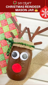 ‪DIY Christmas Reindeer Mason Jar - Onion Rings & Things‬‏