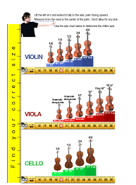 Strings Sizing Chart Violin Viola Cello Lessons Irvine