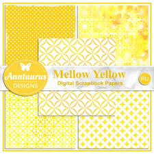 Download April 2018 Freebie Mellow Yellow Digital Scrapbook Papers Anntaurus Designs