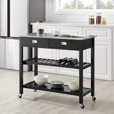 Find the perfect kitchen & dining furnishings at hayneedle, where you can buy online while you explore our room designs and curated looks for tips, ideas & inspiration to help you along the way. Chloe Stainless Steel Top Kitchen Island Cart 37 H X 42 W X 20 D On Sale Overstock 31104176