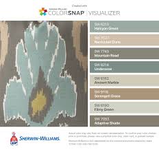 Painted on a wall with natural light. I Found These Colors With Colorsnap Visualizer For Iphone By Sherwin Williams Halcyon Green Sw Sherwin Williams Paint Colors Sherwin Williams Halcyon Green