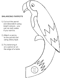 Birds And The Bees Talk Script Balancing Parrot Parrot Craft Rainforest Crafts Pirate Crafts