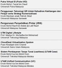 Universiti sains dan teknologi malaysia (bahasa inggeris: Sharing Smart Campus Initiatives In Conjunction With Ppict2019 Infocomm Development Centre Idec