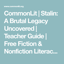 We did not find results for: Commonlit Stalin A Brutal Legacy Uncovered Teacher Guide Free Fiction Nonfiction Literacy R Teacher Guides Commonlit English Language Arts High School