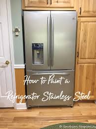 painting a white refrigerator with