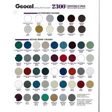 Geocel 2300 Construction Tripolymer Sealant Color Sheet From