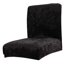 The dining chair covers are made of a polyester/spandex fabric that easily stretches for a smooth fit. Buy Short Low Back Chair Cover Dining Room Bar Stool Slipcovers Black At Affordable Prices Free Shipping Real Reviews With Photos Joom