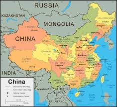 China Map And Satellite Image China Map World Political Map Central Asia Map