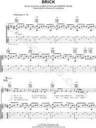 Ben Folds Five "Brick" Guitar Tab in D Major