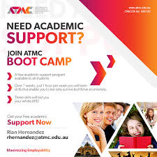 Need Acadamic Support Join Atmc Boot Camp Atmc Boot Camp Student Melbourne Students Australian University Inte College Management Student Education