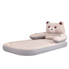 Cheap Homca Twin Size Air Mattress Inflatable Toddler Bed Firm Airbed Portable Blow Up Matress For Kids With Cup Holder Detachable Backrest Electric Pump For H Portable Toddler Bed Inflatable Toddler