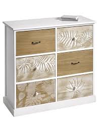 Wohnling design holz kommode prue 60 x 70 x 35 cm weiss mit 5 schubladen. Heine Home Kommode Weiss Gewischt Aus Massivem Paulownia Holz Online Kaufen Otto