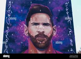 Rosario, Santa Fe, Argentina. 1st July, 2021. Rosario, Santa Fe, Argentina.  This thursday a large mural was inaugurated in the neighborhood of Lionel  Messi's childhood in the city of Rosario. The painting