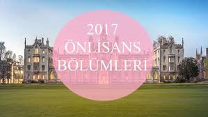 ** özel koşullu olan programlar. Onlisans Bolumleri 2017