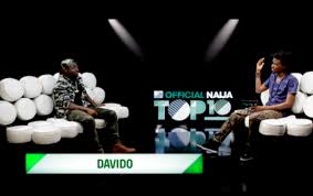 davido appears on mtv base official naija chart show as