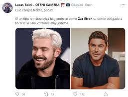 Zac efron causó revuelo en redes sociales, después de que se filtrara una fotografía en la que sin embargo, lo que más llamó la atención fue la cara del famoso, ya que según los usuarios luce. Huqitzyior2slm