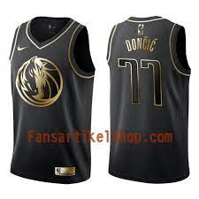 Auf dem weg zu einer historischen. Nba Dallas Mavericks Trikot Luka Doncic Nike Schwarz Golden Edition Swingman Herren
