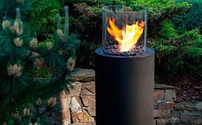 Eleganter Feuerturm Moderne Aussenkamine Outdoor Dekorationen Garten