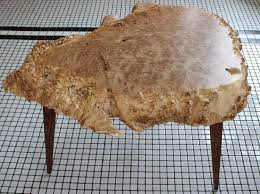 Thirty one flawlessly cut quilted maple butterfly inlays stabilize the slab and increase functionality by bridging natural gaps. Maple Burl Coffee Table Forest Gems Gallery