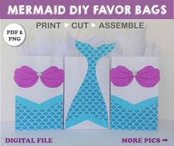 Mermaid Birthday Party Goodie Bags Diy Mermaid Favor Bags Teal Color Mermaid Party Bags Mermaid Birthday Party Theme Mermaid Party Party Favor Bags Diy Mermaid Party Supplies Mermaid Favor