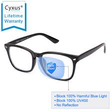 Cyxus Blue Light Filter Computer Glasses For Blocking Uv Headache Transparent Lens Gaming Glasses Unisex 8082t02 Lastest Fashion And Style