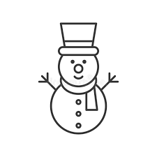 Enjoy and happy pinning !!!. Snowman Outline Icon Winter And Christmas Theme Stock Vector Illustration Of Cute Holiday 131648786