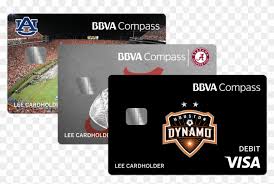 Via bbva's app for ios and android. Sports Fan Banking Personalized Bbva Compass Debit Card Hd Png Download 1011x631 4439429 Pngfind