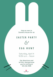 Bunny Easter Invitation Template Free Greetings Island Easter Invitations Easter Party Invite Easter Egg Hunt Invitation