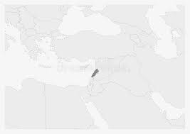 لُبْنَان ‎ lubnān, lebanese arabic pronunciation: Map Of Middle East With Highlighted Lebanon Map Stock Vector Illustration Of East Latin 146945826