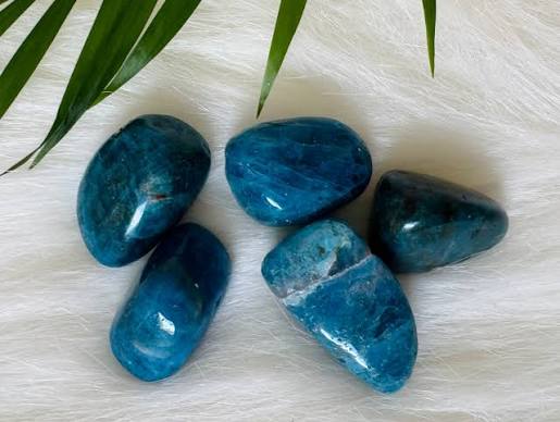 Blue Apatite Tumbled